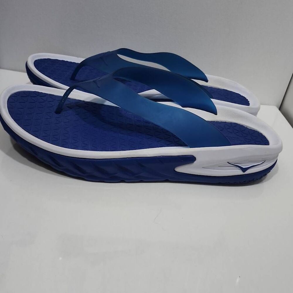 Hoka One One Ora Recovery Flip sandals white/true blue M14